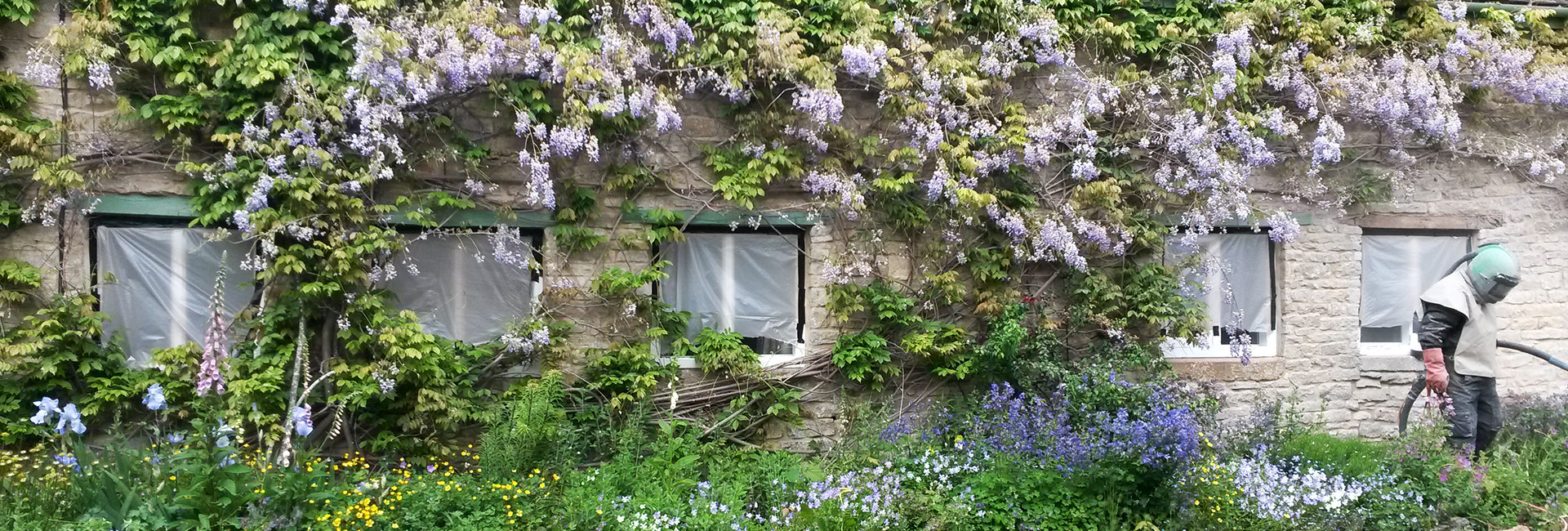 Stone Wall Blast Cleaned